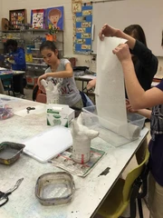 lesson plan with plaster cloth for canopic jars